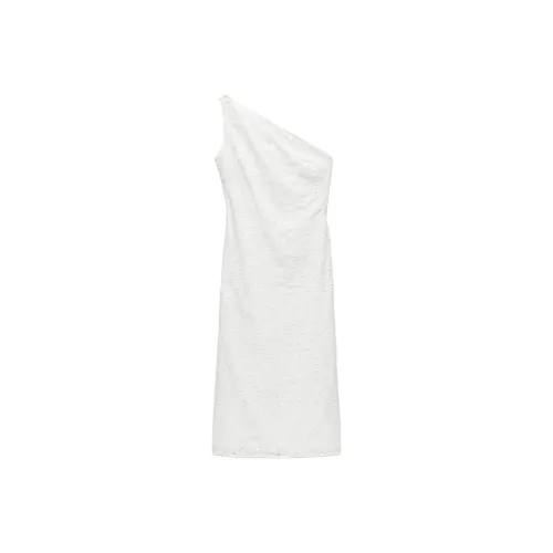 ZARA ZW Series Белое Женское Платье без Рукавов