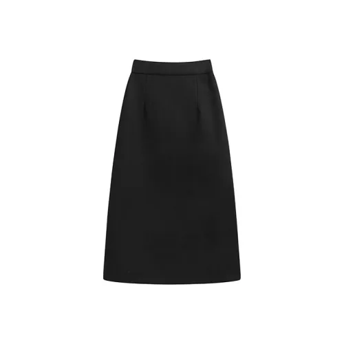 Yvetteclassic Черная Женская Повседневная Длинная Юбка