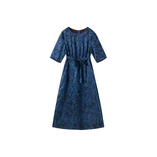 Hang Yi Court Короткий рукав Платье Женское