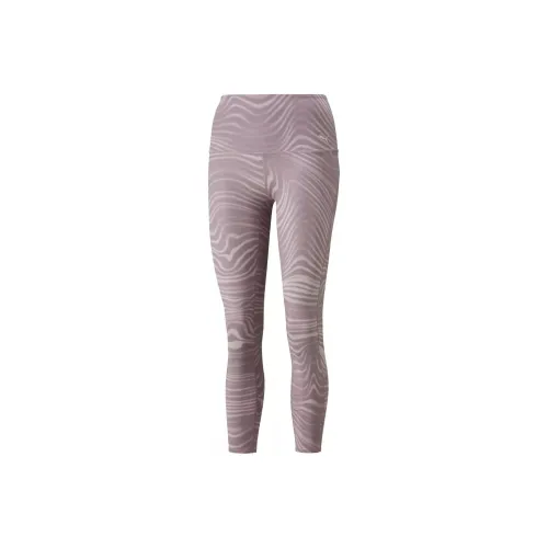 PUMA STUDIO AOP HW TIGHT QUAIL Спортивные брюки Женские Фиолетовый