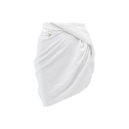 Jacquemus Драпированная мини-юбка повседневная короткие юбки белый цвет для женщин