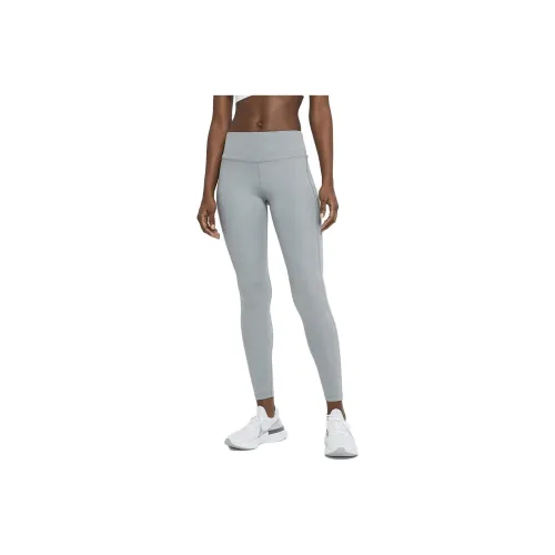 NIKE Светло-серые Женские Спортивные Брюки