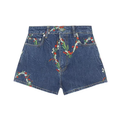 GANNI Синие Женские Джинсовые Шорты