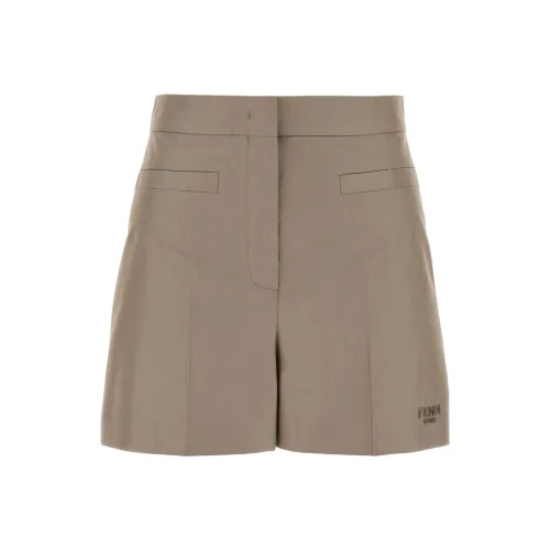 FENDI SS25 Повседневные шорты Женские Умбра