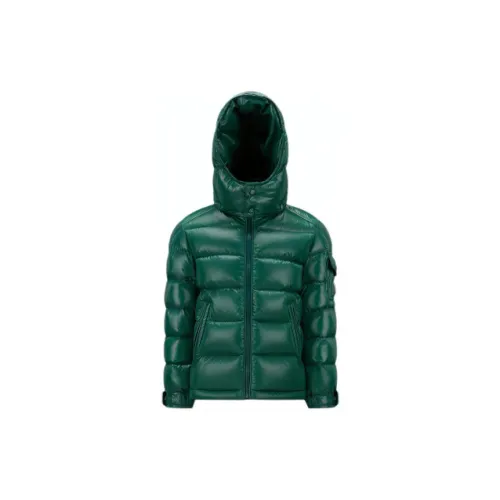 MONCLER Пуховик Leaf Зеленый Детский