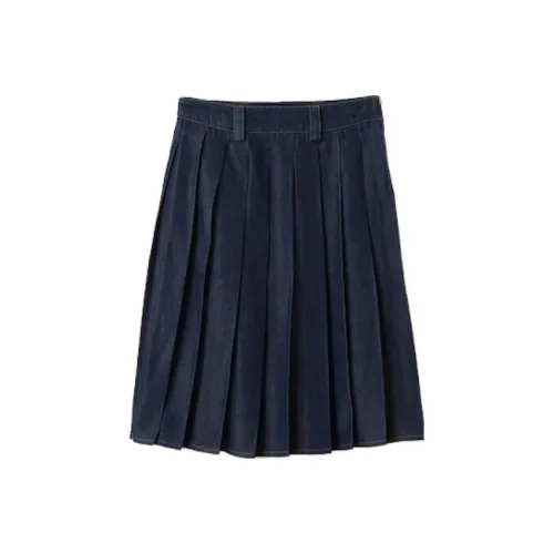 MIU MIU Синий Женская Повседневная Длинная Юбка
