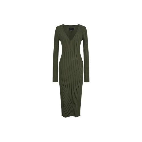 URBAN REVIVO Длинное платье с длинными рукавами женское