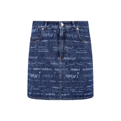 MARNI Синие Женские Джинсовые Короткие Юбки