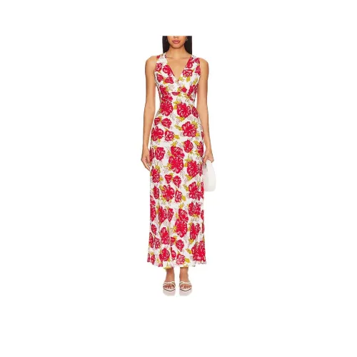 FAITHFULL THE BRAND Без рукавов Платье Женское Красное