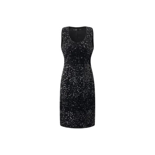 GOELIA Без рукавов Платье Женское Черное