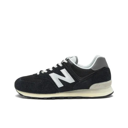 New Balance NB 574 Амортизация Износостойкий Низкий Топ Повседневная Обувь Мужская Черная