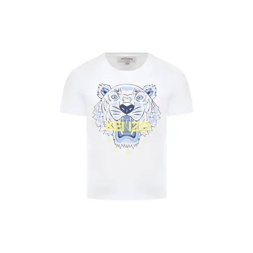 KENZO Classic Tiger Head Белый Kids T Рубашки