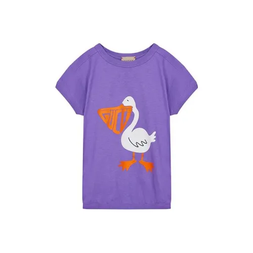 GUCCI Детская одежда SS23 T-рубашка Фиолетовая Детская