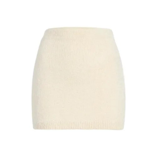 KHAITE PF24 The DARRION Юбка Повседневная Короткая Юбка Женская Кремовый Кремовый
