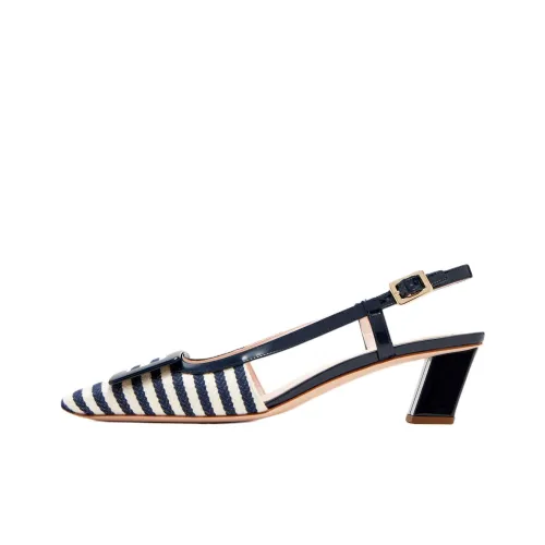Roger Vivier Belle Vivier Высокие каблуки Синий с Белым Lettering Женские