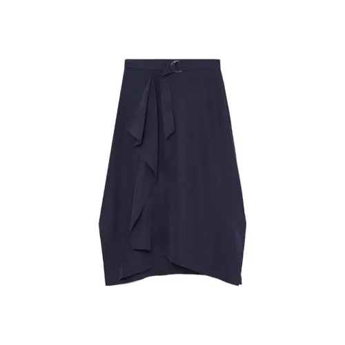 CLUB MONACO Повседневный Длинный Юбка Женская Полуночный Синий