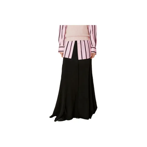 MOCO Повседневный Длинный Юбка Женская Угольно-черный