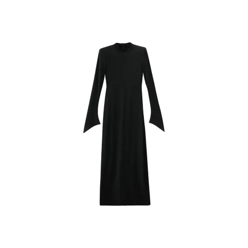 ANNAKIKI Длинное платье с длинными рукавами женское черное