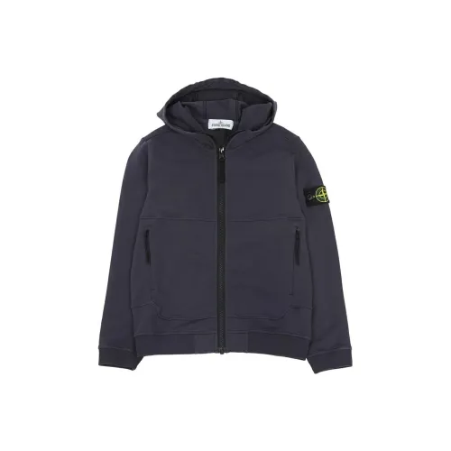 STONE ISLAND Kids Куртки Морского Синего Цвета