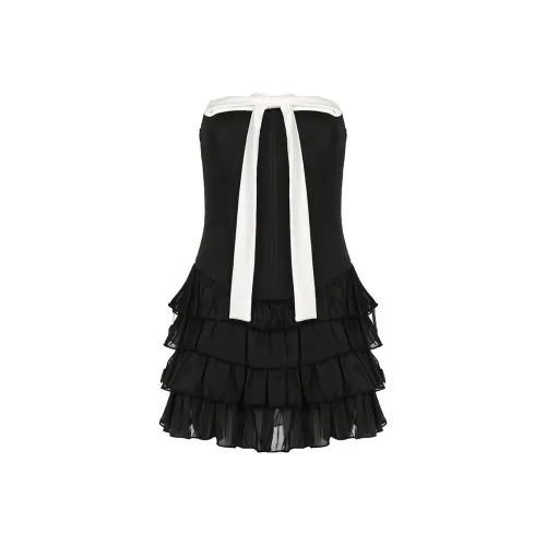 DATOUXIAYUBUCHOU Без рукавов Платье Женское Черное