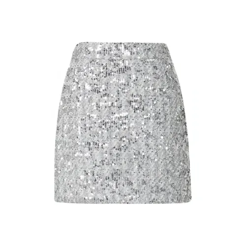 TAMMY TANGS Серебряные Женские Повседневные Короткие Юбки