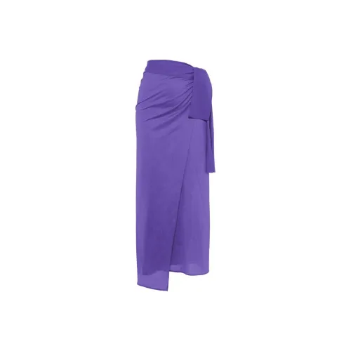 Eres SS24 Повседневная длинная юбка женская темно-фиолетовая