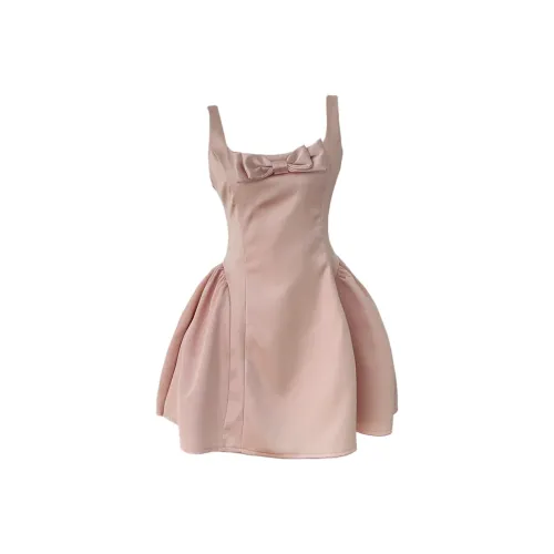 CHARM GLOW Без рукавов Платье Женское Розовое