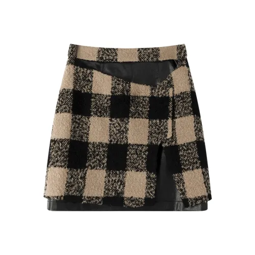 THE SEA LIFE Повседневные короткие юбки Женские Кофе