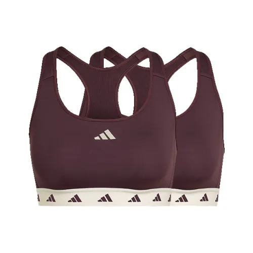 Adidas POWERREACT Training TECHFIT Спортивное белье Женское 2 упаковки Кофейный