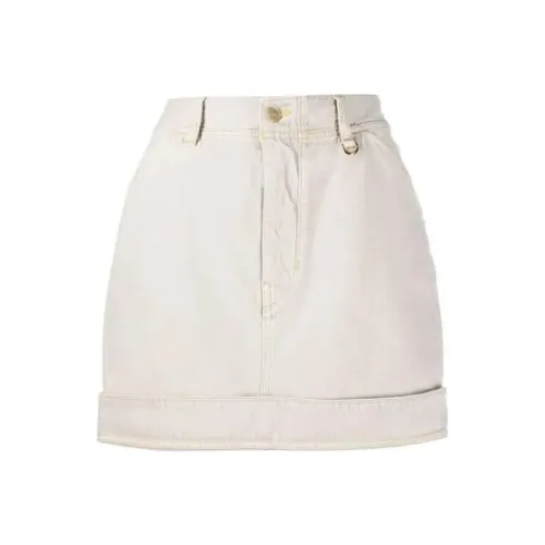 Jacquemus Экрю Женские Джинсовые Короткие Юбки