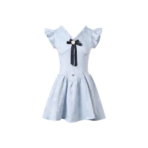 Nooidea Official Без рукавов Платье Женское Синее