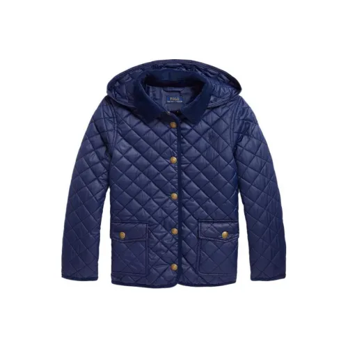 Polo Ralph Lauren Хлопковый пуховик Морской синий Детский