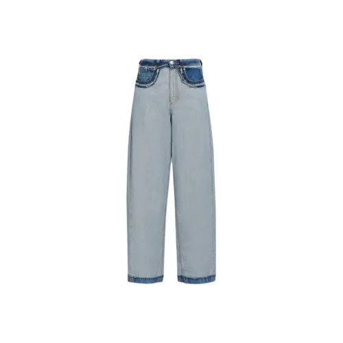 MARNI Inside Out Denim Carrot Fit Jeans Women's Blue