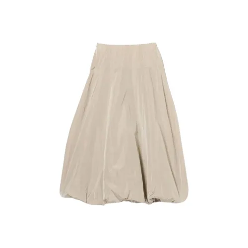 BEAMS Повседневный Длинный Юбка Женская Светлый Умбра