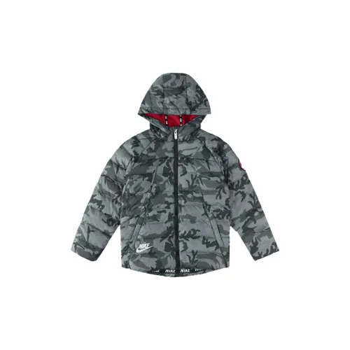 Nike Зимний пуховик детский серый