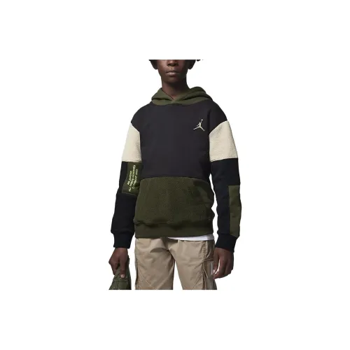 Jordan Flight Heritage POPOVER Хаки зеленый Kids Свитшоты