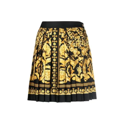 VERSACE Черно-желтые Женские Повседневные Короткие Юбки