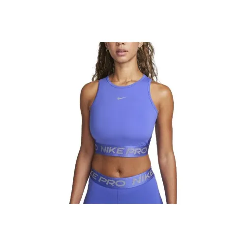 NIKE Синий Женские Спортивные майки без рукавов
