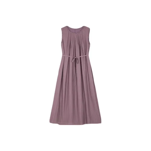 Mo Han Yi Mei Без рукавов Платье Женское Фиолетовое