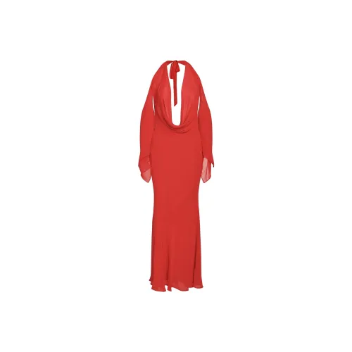 I.AM.GIA SS24 ROSANNA Макси-платье Длинный рукав Женское Красное Красный