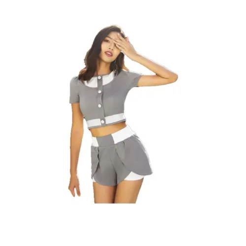 GIDI BOHO Кристально-серый женский фитнес-комплект