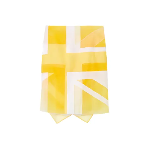 Burberry Желтые Женские Повседневные Короткие Юбки