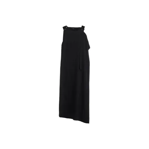 Yohji Yamamoto Черные Женские Платья без Рукавов