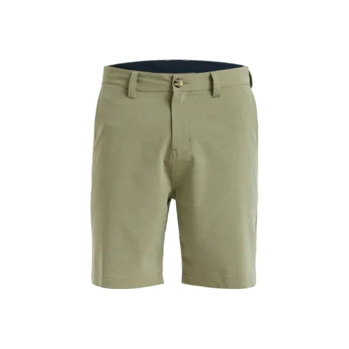 Quiksilver Серые Зеленые Мужские Пляжные Шорты