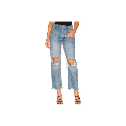 FREE PEOPLE Синие Женские Джинсы