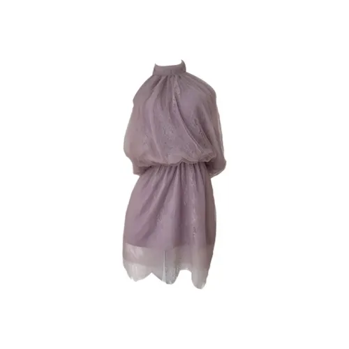 ONE PASS STUDIO Без рукавов Платье Женское Фиолетовое