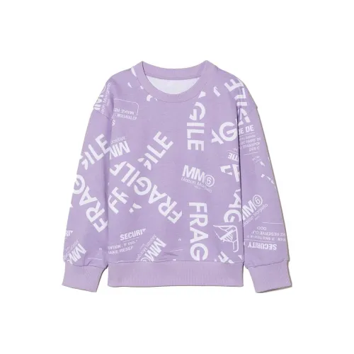 MM6 Maison Margiela совместный бренд Свитшот SS22 Фиолетовый Детский
