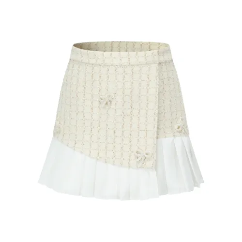 XANDRA Абрикос Женские Повседневные Короткие Юбки