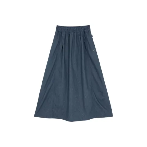 PUMA NAVY PACK Повседневная Длинная Юбка Женская Морской Синий