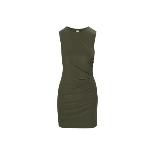 ARITZIA WILFRED Maida Платье Без рукавов Платье Женское Темно-оливковый Темно-оливковый